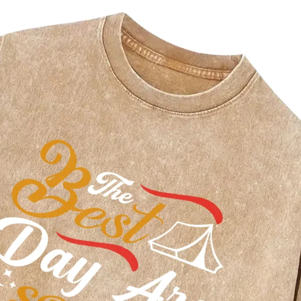The Best Day Are Spent Camping Washed Tshirts Gift For Fan