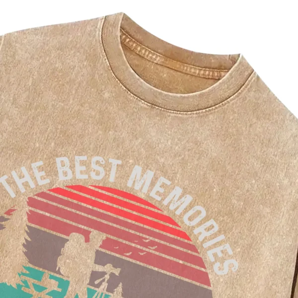 The Best Memories Are Made Camping Washed Tshirts Gift For Fan