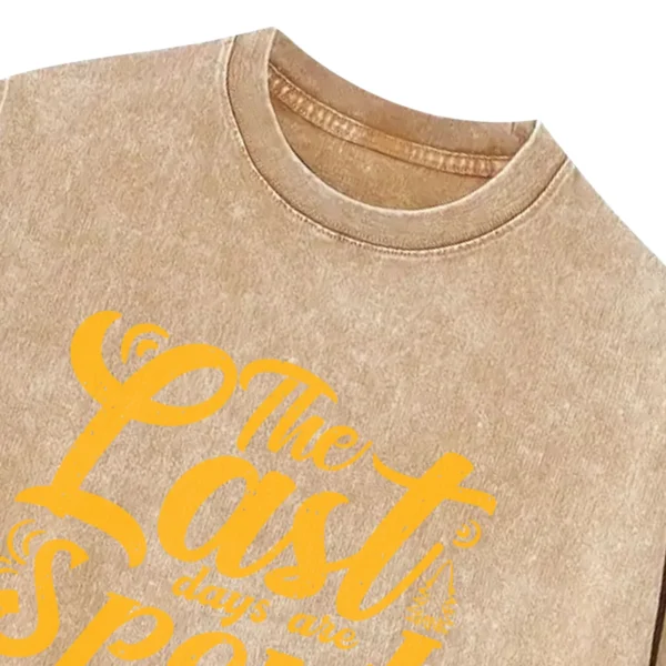 The Last Days Are Spent Camping Washed Tshirts Gift For Fan