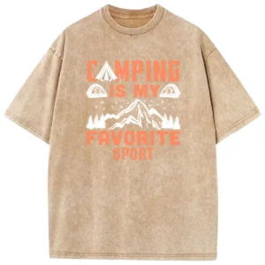 Camping Is My Favorite Sport Washed Tshirts Gift For Fan