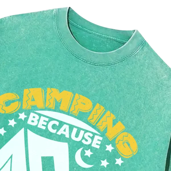 Camping Because Therapy Is Expensive Washed Tshirts Gift For Fan