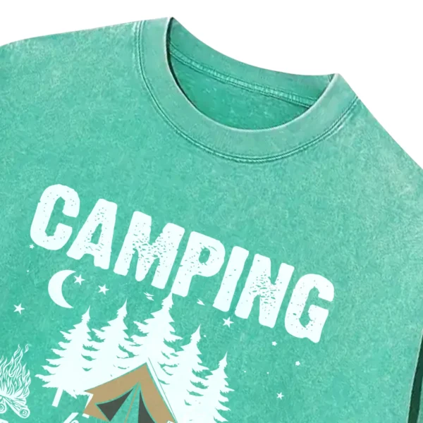 Camping Because Therapy Is Expensive Vintage Washed Tshirts Gift For Fan