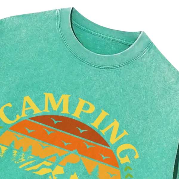 Camping Is Cool Washed Tshirts Gift For Fan