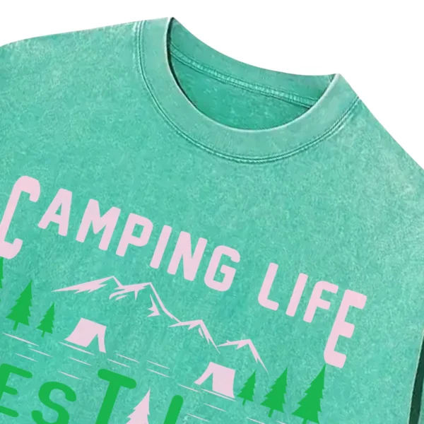 Camping Life Best Life Washed Tshirts Gift For Fan