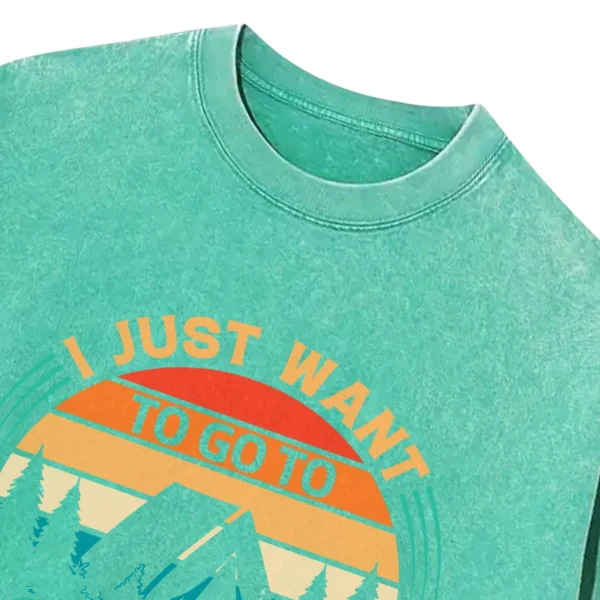 I Just Want Camping And Take Naps Washed Tshirts Gift For Fan