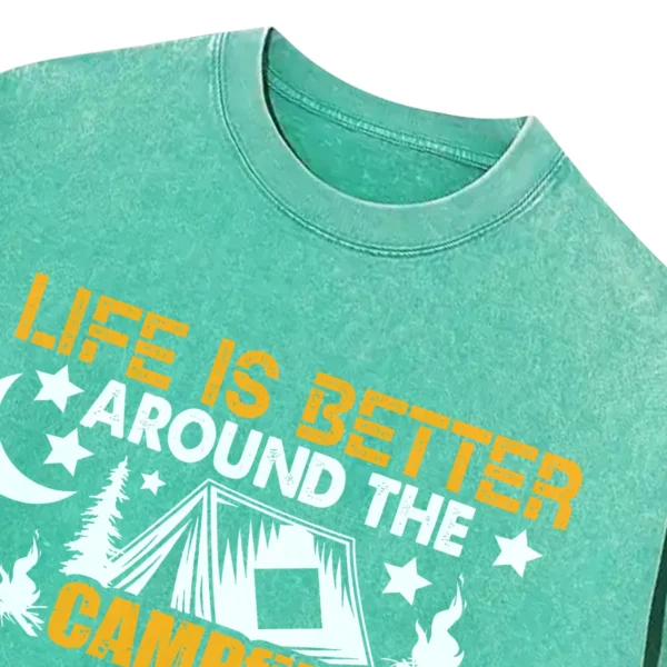 Life Is Better Around The Camfire Washed Tshirts Gift For Fan