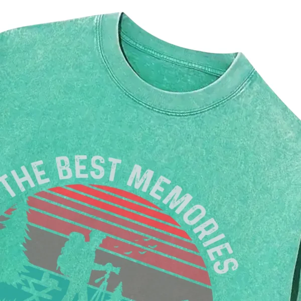 The Best Memories Are Made Camping Washed Tshirts Gift For Fan