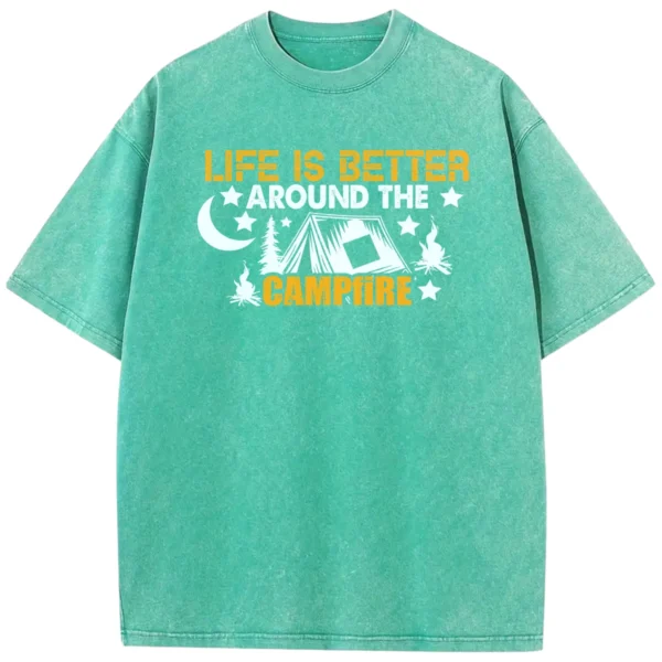 Life Is Better Around The Camfire Washed Tshirts Gift For Fan
