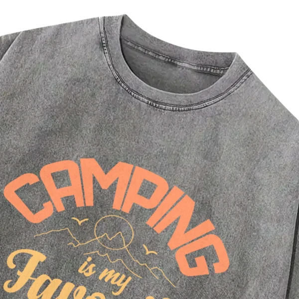 Camping Is My Favorite Therapy Washed Tshirts Gift For Fan