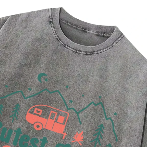 Cutest Little Camper Washed Tshirts Gift For Fan