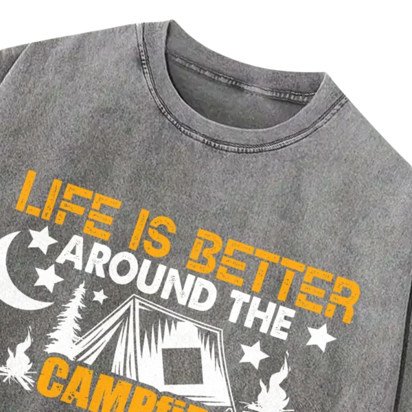 Life Is Better Around The Camfire Washed Tshirts Gift For Fan