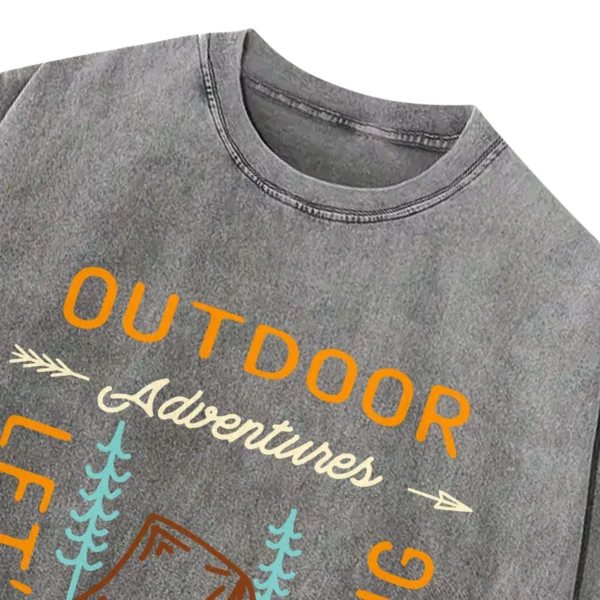 Out Door Adventures Let’s Go Camping Washed Tshirts Gift For Fan