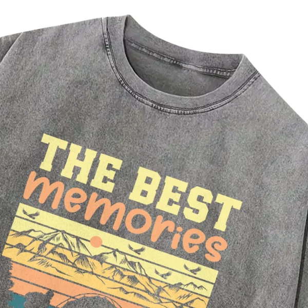 The Best Memories Are Made Camping Vintage Washed Tshirts Gift For Fan