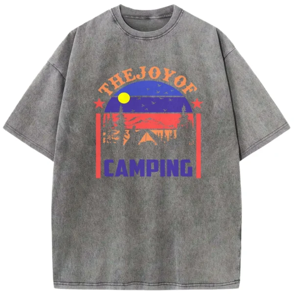 The Joy Of Camping Washed Tshirts Gift For Fan