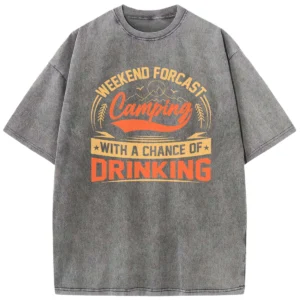 Weekend Forcast With A Chance Of Drinking Washed Tshirts Gift For Fan