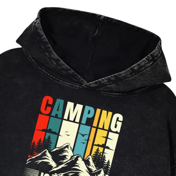 Camping Is My Favorite Season Washed Pullover Hoodie Gift For Fan