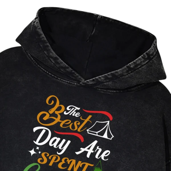 The Best Day Are Spent Camping Washed Pullover Hoodie Gift For Fan