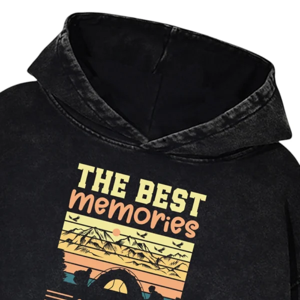 The Best Memories Are Made Camping Vintage Washed Pullover Hoodie Gift For Fan