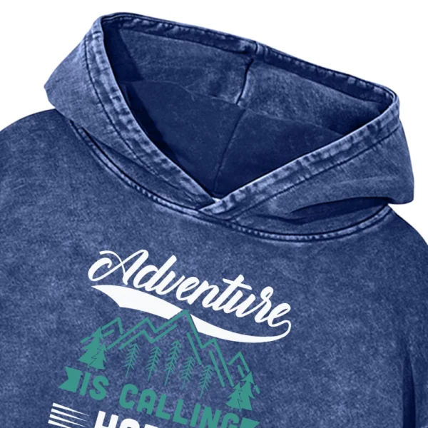 Adventure Is Calling Happy Camping Washed Pullover Hoodie Gift For Fan