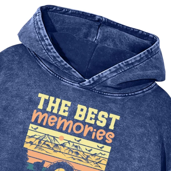 The Best Memories Are Made Camping Vintage Washed Pullover Hoodie Gift For Fan
