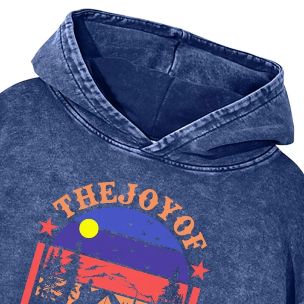 The Joy Of Camping Washed Pullover Hoodie Gift For Fan