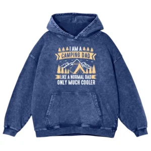 I Am A Camping Dad Washed Pullover Hoodie Gift For Fan