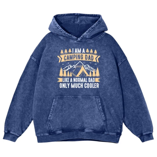 I Am A Camping Dad Washed Pullover Hoodie Gift For Fan