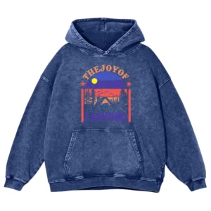 The Joy Of Camping Washed Pullover Hoodie Gift For Fan