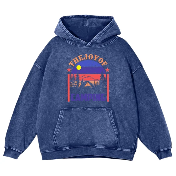 The Joy Of Camping Washed Pullover Hoodie Gift For Fan