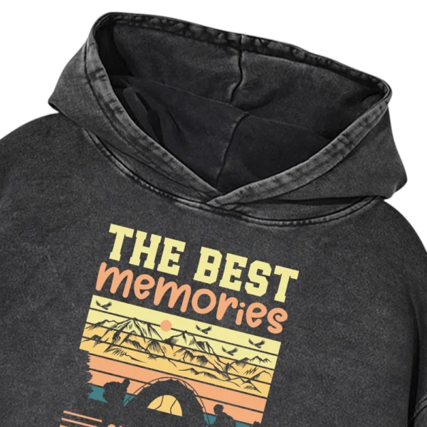 The Best Memories Are Made Camping Vintage Washed Pullover Hoodie Gift For Fan