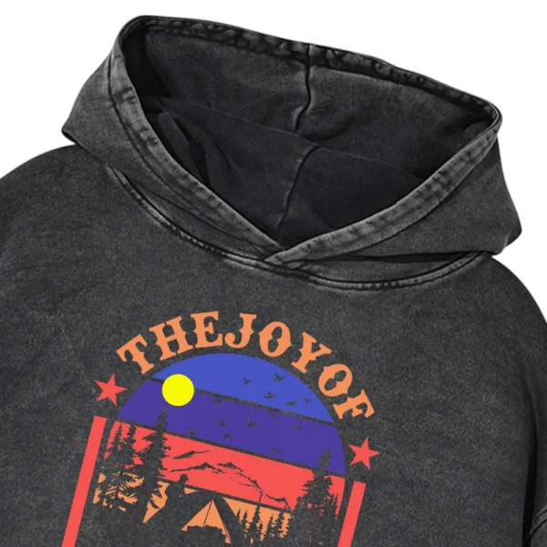 The Joy Of Camping Washed Pullover Hoodie Gift For Fan