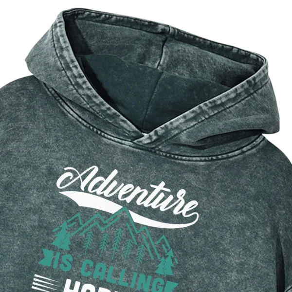 Adventure Is Calling Happy Camping Washed Pullover Hoodie Gift For Fan