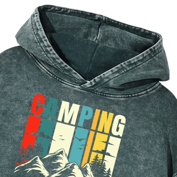 Camping Is My Favorite Season Washed Pullover Hoodie Gift For Fan