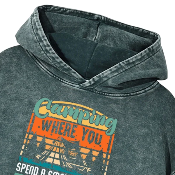 Camping Where You Spend A Small Fortune Washed Pullover Hoodie Gift For Fan