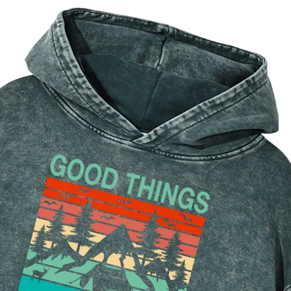 Good Things Come To Those Who Camp Washed Pullover Hoodie Gift For Fan