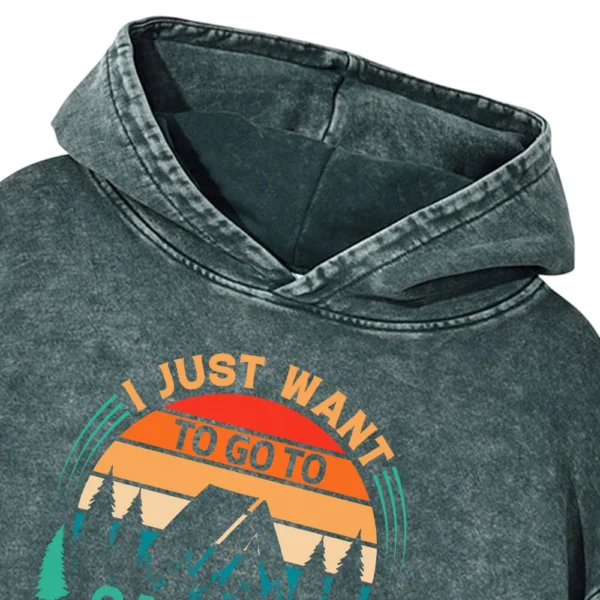 I Just Want Camping And Take Naps Washed Pullover Hoodie Gift For Fan