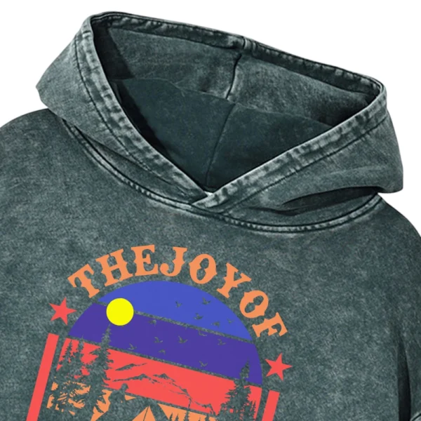 The Joy Of Camping Washed Pullover Hoodie Gift For Fan