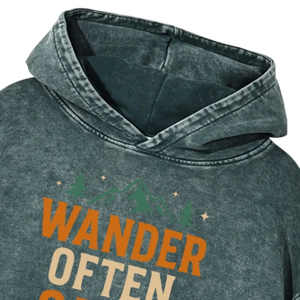 Wander Often Camp Always Washed Pullover Hoodie Gift For Fan