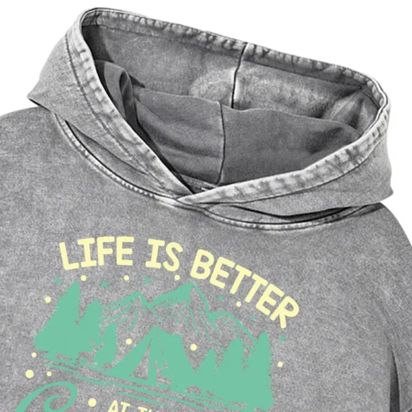 Life Is Better At The Campfire Washed Pullover Hoodie Gift For Fan