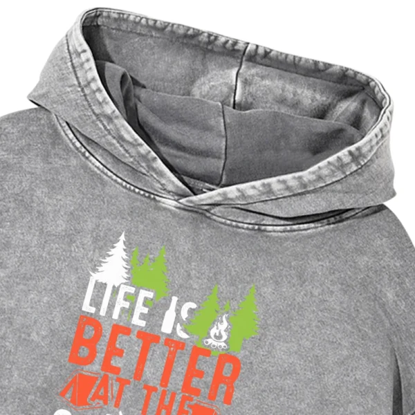 Life Is Better At The Campfrie Vintage Washed Pullover Hoodie Gift For Fan