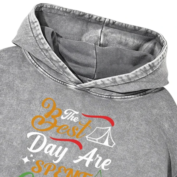 The Best Day Are Spent Camping Washed Pullover Hoodie Gift For Fan