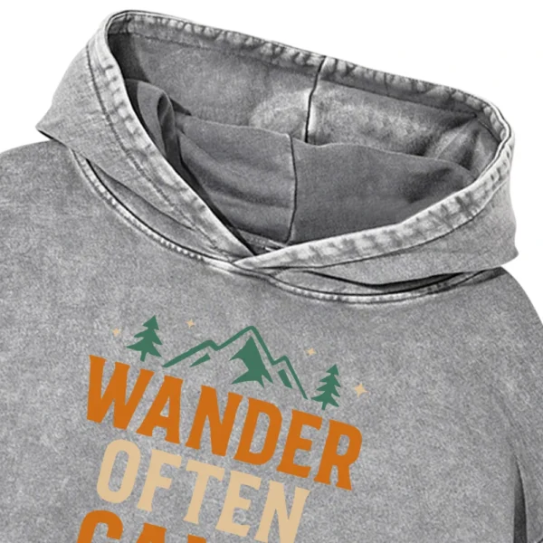Wander Often Camp Always Washed Pullover Hoodie Gift For Fan