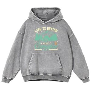 Life Is Better At The Campfrie Vintage Washed Pullover Hoodie Gift For Fan