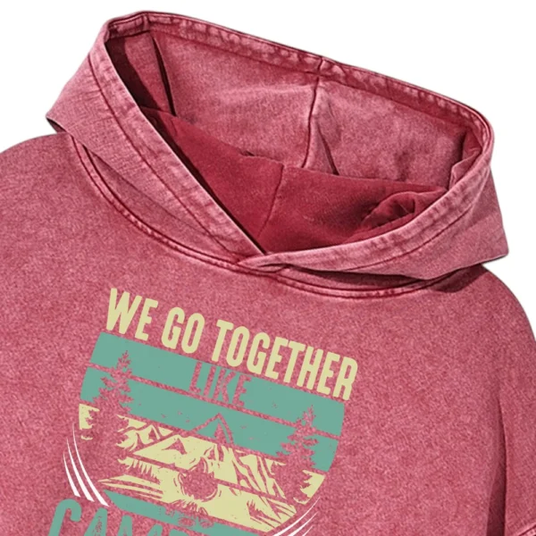 We Go Together Campfire Marshmallows Washed Pullover Hoodie Gift For Fan