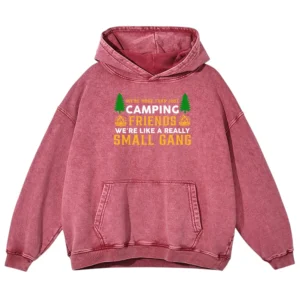 We’re More Than Just Camping Friends Washed Pullover Hoodie Gift For Fan