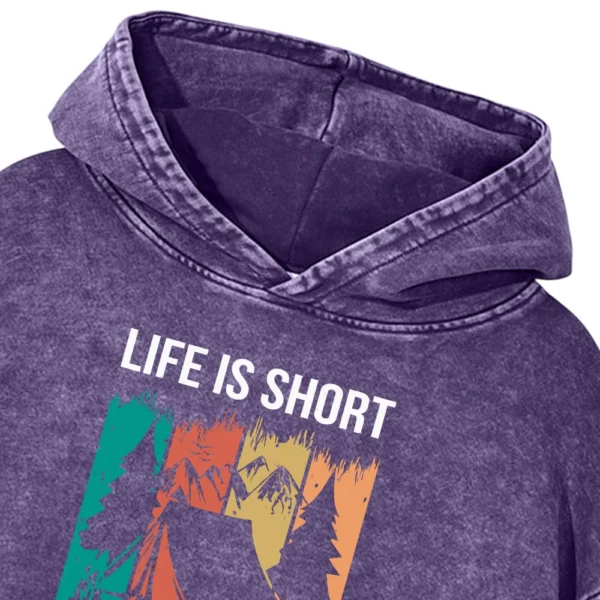 Life Is Short Camp OftenWashed Pullover Hoodie Gift For Fan