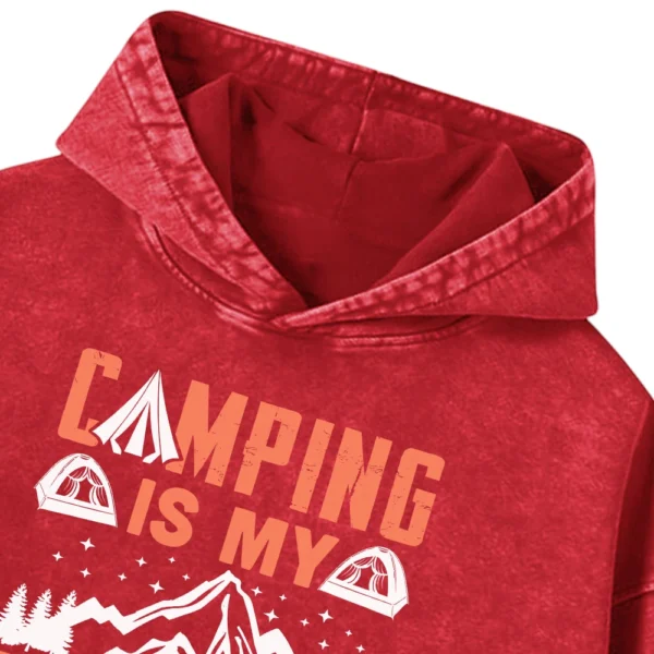 Camping Is My Favorite Sport Washed Pullover Hoodie Gift For Fan