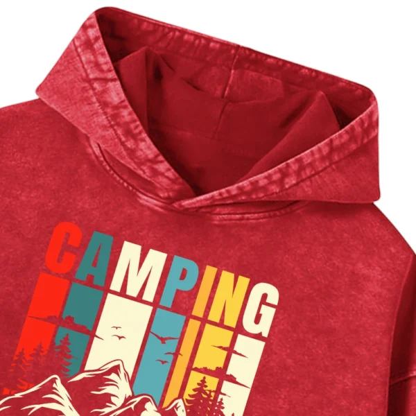 Camping Is My Favorite Season Washed Pullover Hoodie Gift For Fan