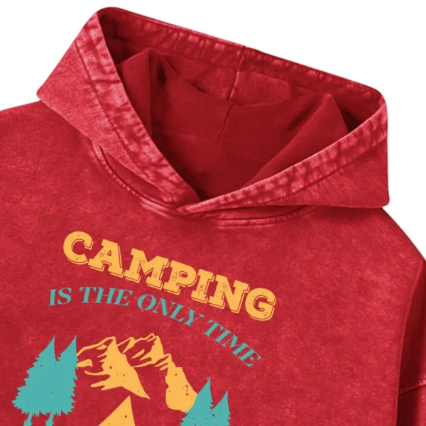 Camping Is The Only Time Being Dirty Is A Good Thing Washed Pullover Hoodie Gift For Fan
