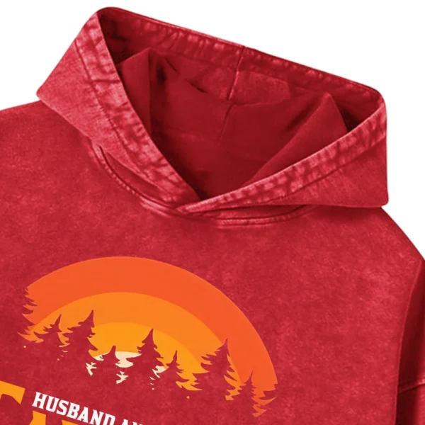 Husband And Wife Camping Partners For Life Washed Pullover Hoodie Gift For Fan